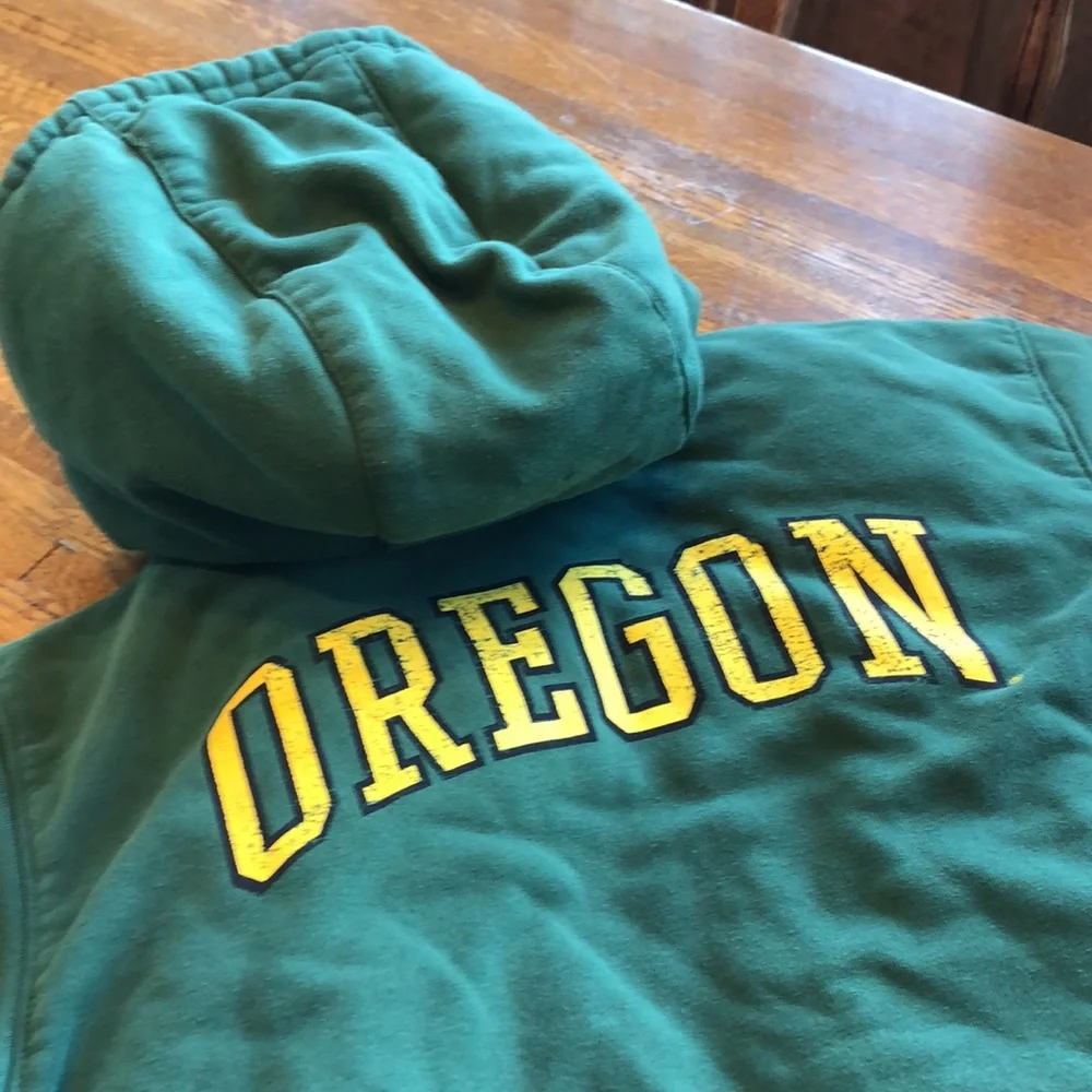 Columbia Green Oregon Hooded Bomber Jacket with Yellow Logo